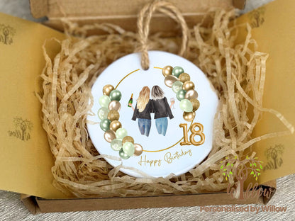 Personalised 18th Birthday Gift, Eighteenth Birthday, Milestone Birthday, Bestie Birthday Celebration, Friend Gift, Unique Birthday Hanging