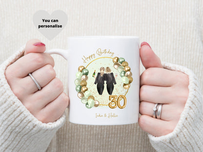 30th Birthday Gift, Personalised Birthday Mug, Special Occasion Gift.