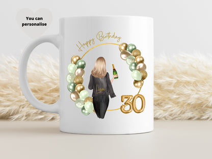 Personalised 30th Mug, 30th Mug, Thirty Mug, Gift Mug, Personalised 30th.