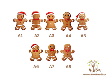 Personalised Gingerbread Man Family Christmas Ornament