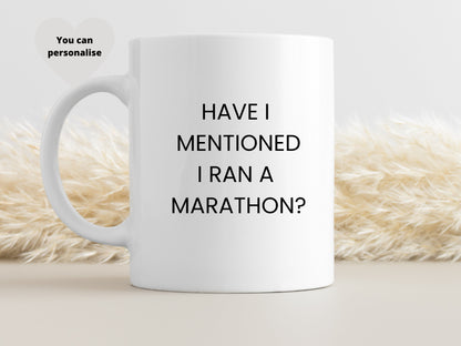 Personalised Marathon Runner Mug, Personalised Park Run Mug, Runners Gift