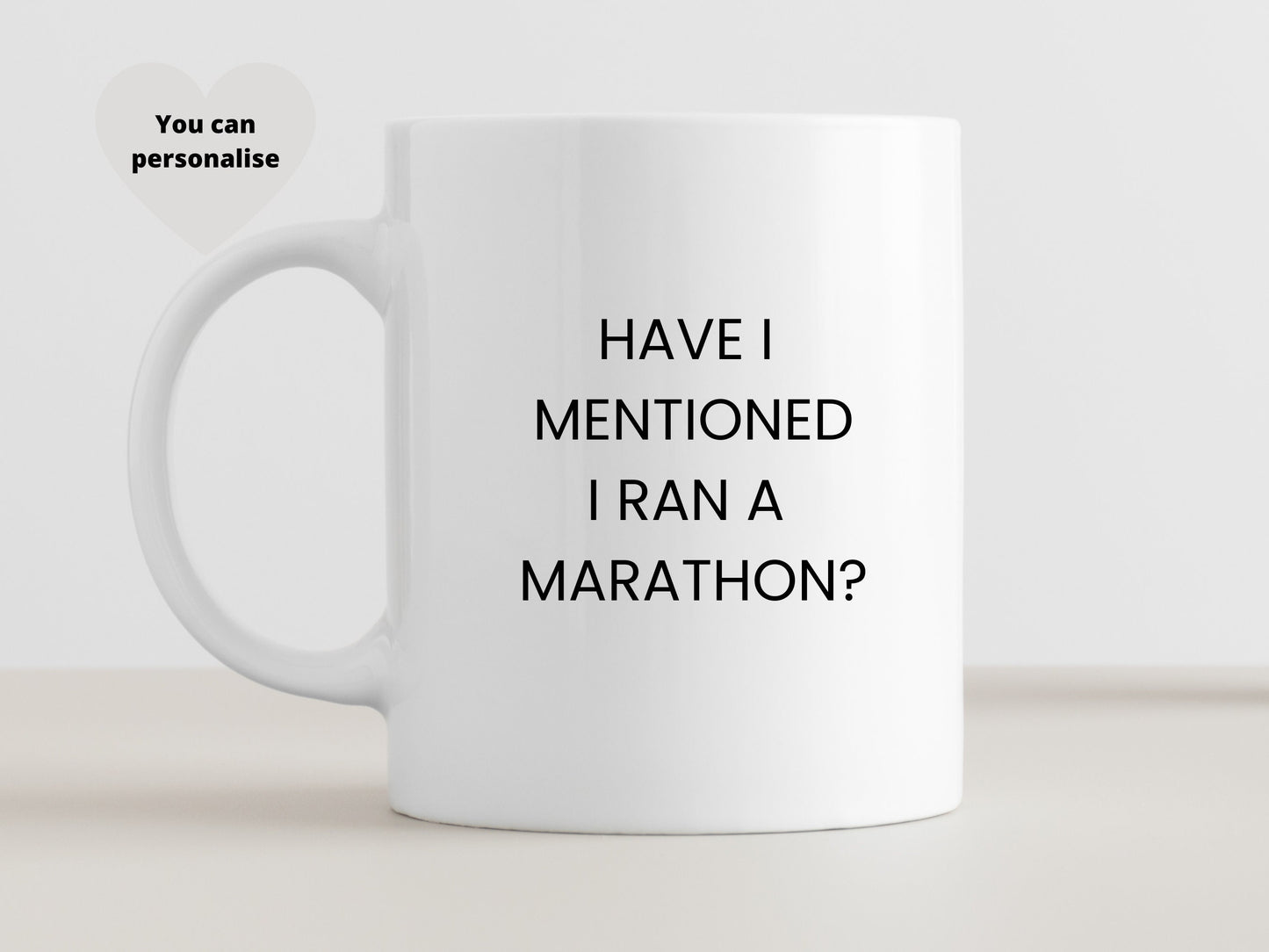 Personalised Marathon Runner Mug, Personalised Park Run Mug, Runners Gift