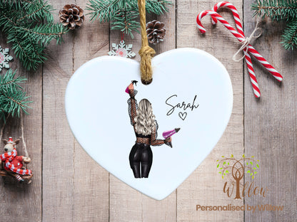 Hair Stylist Gift, Personalised Hairdresser Ceramic Ornament