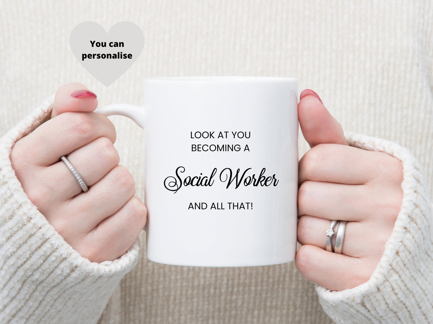 Personalised Social Worker Gift, Custom Social Worker Mug.