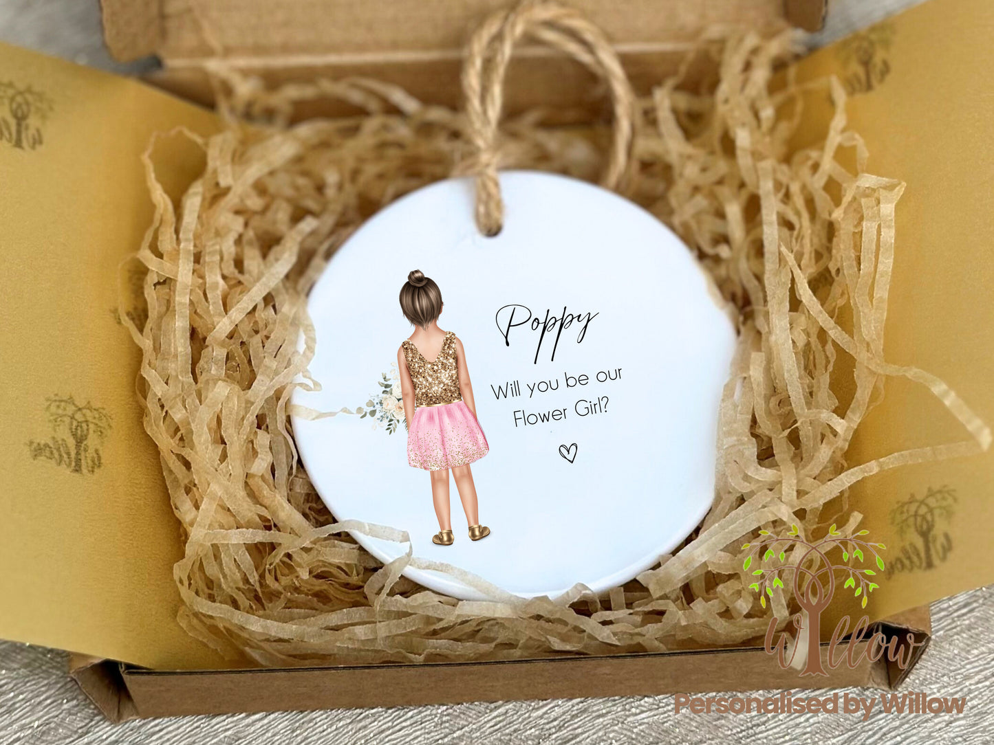 Personalised Will You Be Our Flower Girl, Will You Be My Junior Bridesmaid.