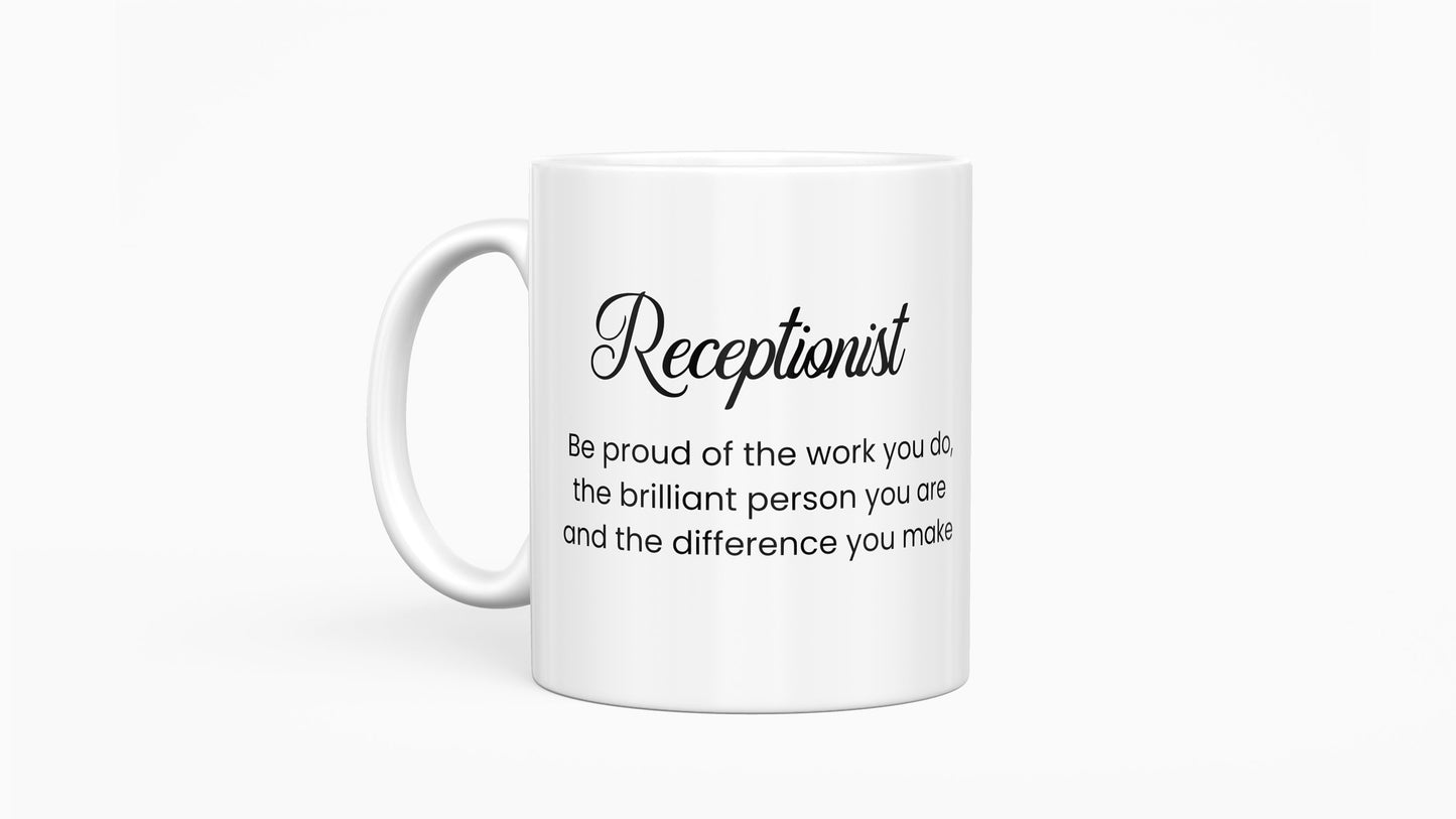 Personalised Receptionist Office Mug