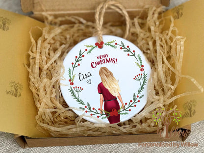 Daughter Christmas Ornament, Personalised Christmas Bestie Decoration