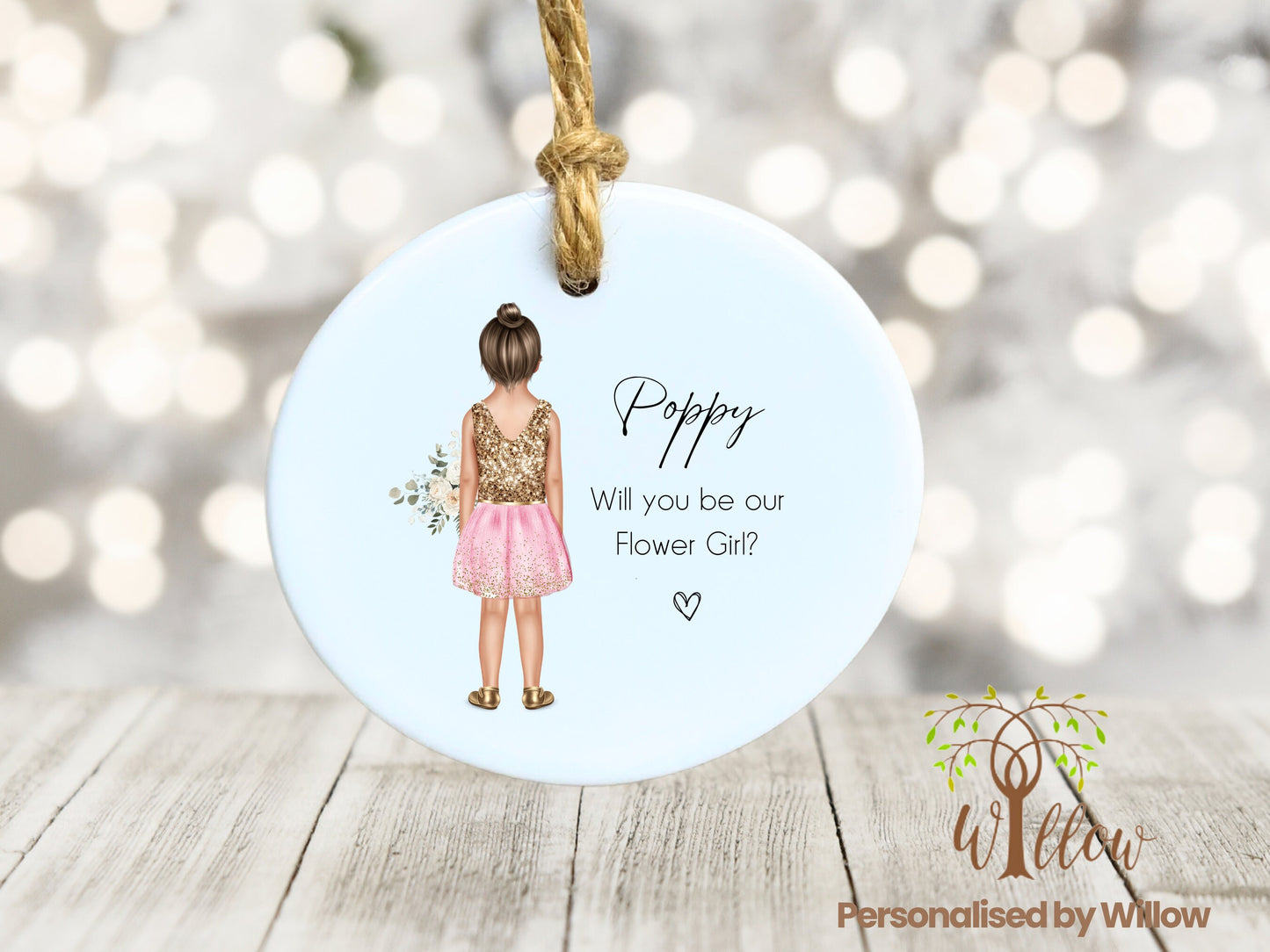 Personalised Will You Be Our Flower Girl, Will You Be My Junior Bridesmaid.