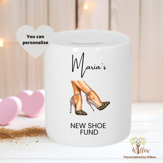 Personalised Shoe Saving Piggy Bank Money Box