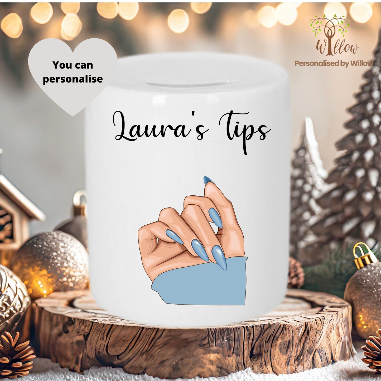 Personalised Nail Technician Salon Tip Jar