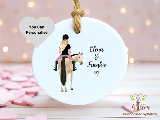 Personalised Horse Lover Gift, Gift For Horse Rider, Personalised, Horse Owner Gift, Ceramic Ornament