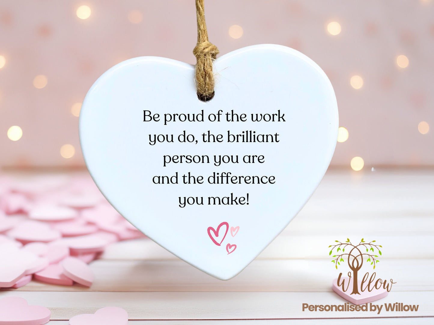 Ceramic Hanging, Be Proud of the Work You Do, Affirmation Gift