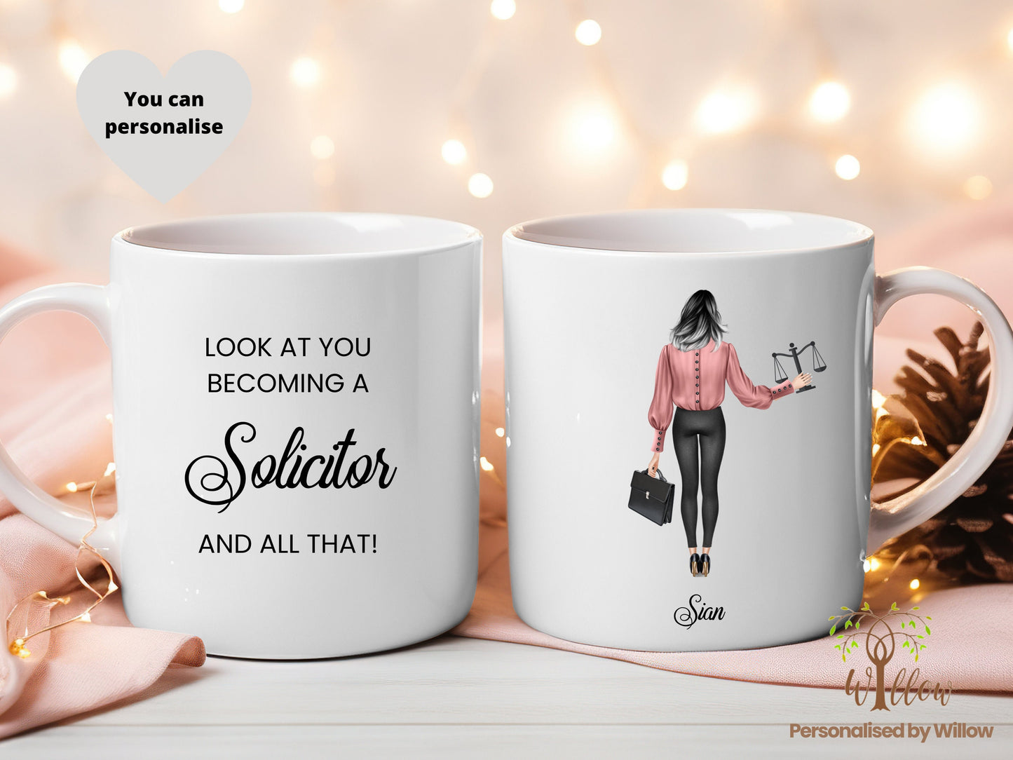 Personalised Look at you becoming a Solicitor and all that Mug, New Solicitor Gift