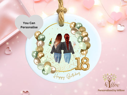 Personalised 18th Birthday Gift, Eighteenth Birthday, Milestone Birthday, Birthday Celebration, Custom Keepsake, Unique Birthday Hanging