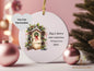 Personalised First Christmas in Our New Home Bauble, Xmas Tree Decoration, Ceramic Ornament.