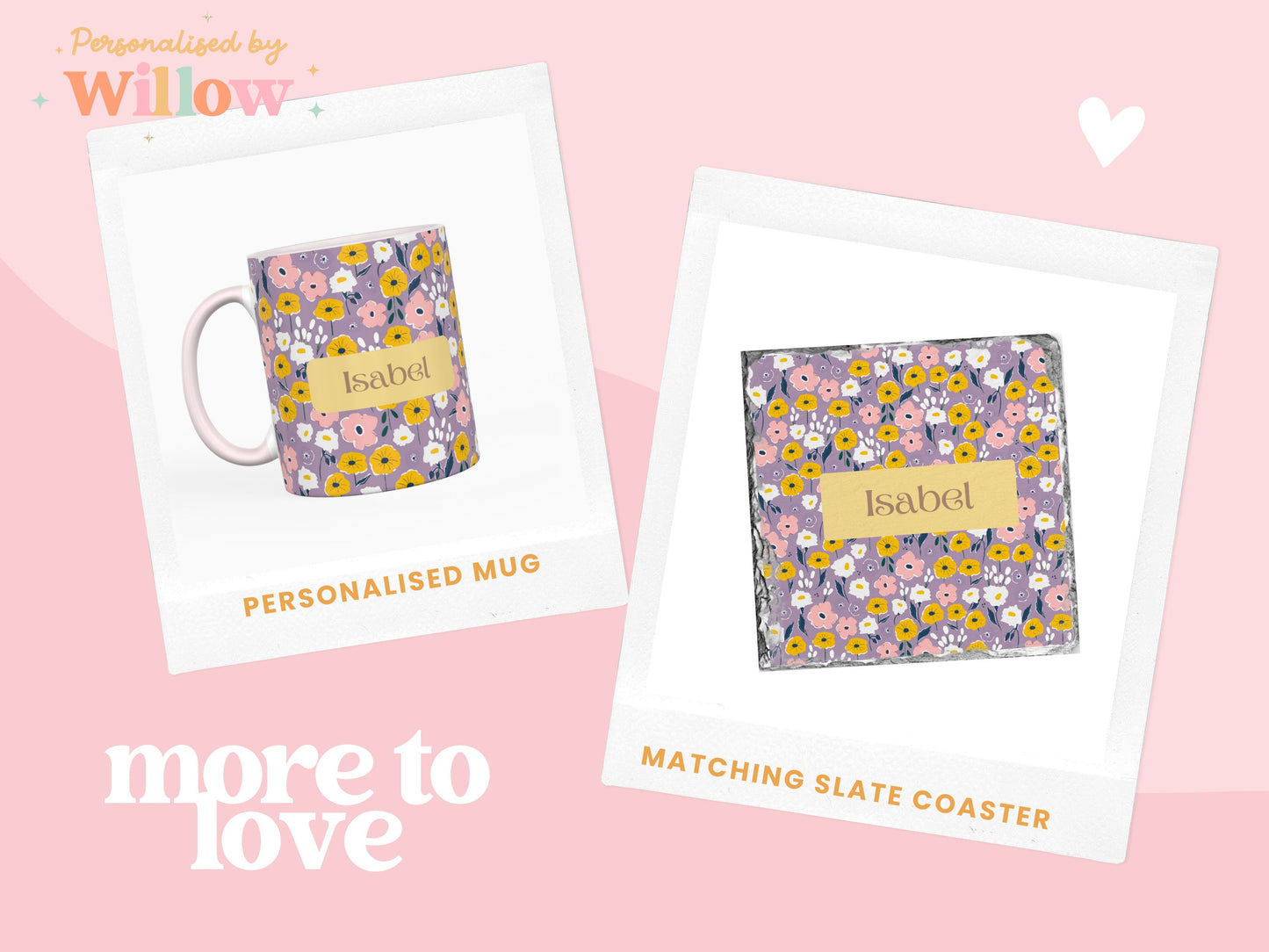 Personalised Flower Design Mug