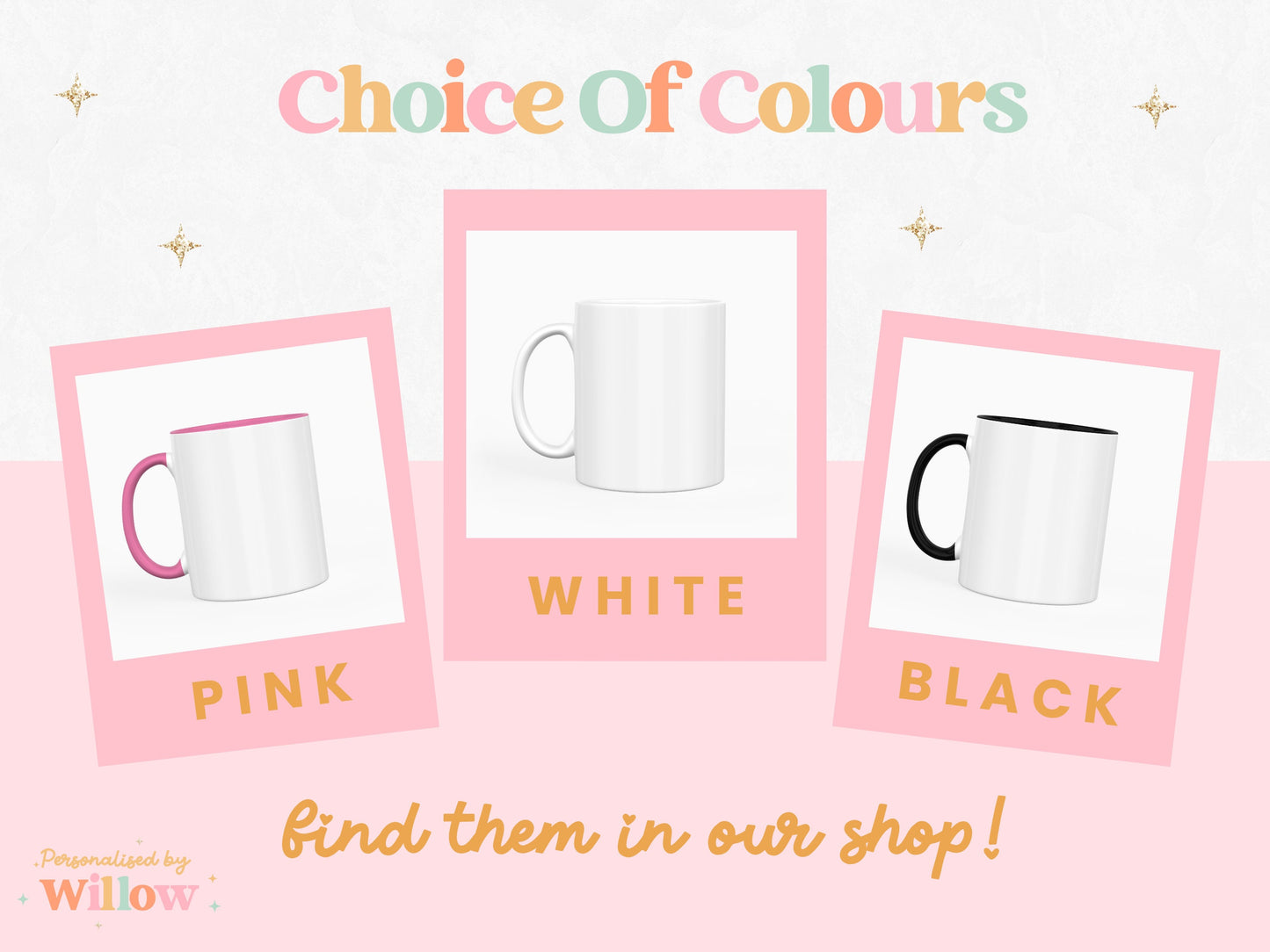 Personalised Rainbow Mug With Optional Matching Slate Coaster