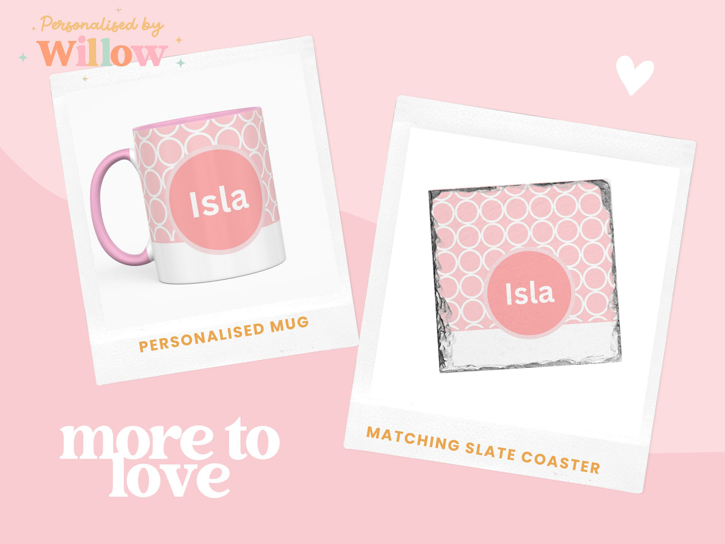 Personalised Modern Mug With Optional Matching Slate Coaster