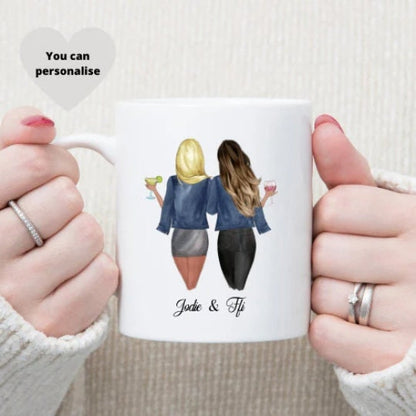 Friendship Personalised Mug Gift,  Personalised Bestie Mug, Custom Bestie Mug.