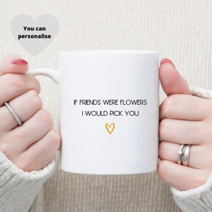 Personalised Bestie Sunflower Mug