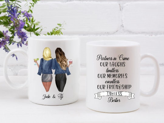 Friendship Personalised Mug Gift,  Personalised Bestie Mug, Custom Bestie Mug.