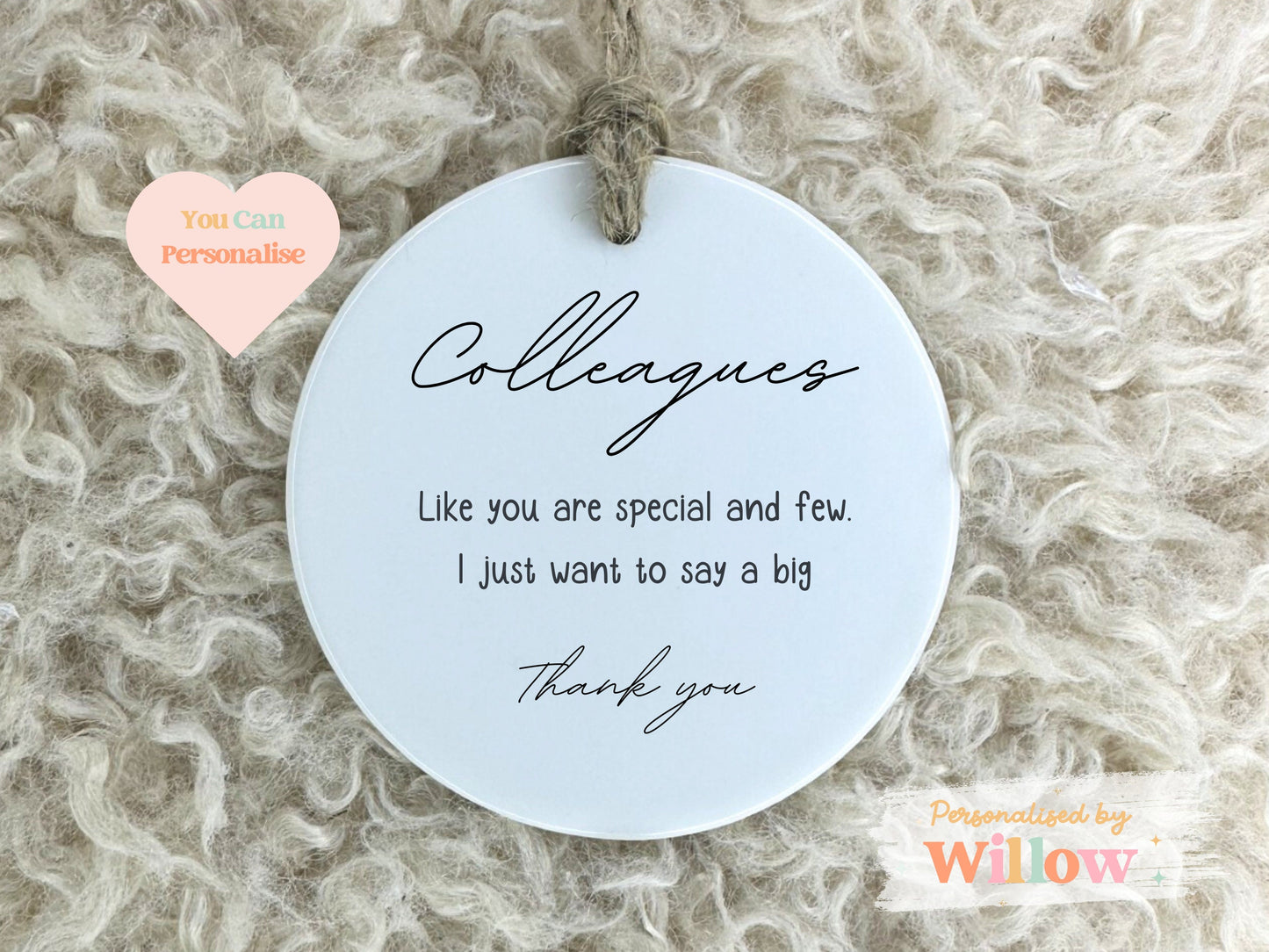 Inspirational Quote Colleague Leaving Gift Ceramic Hanging