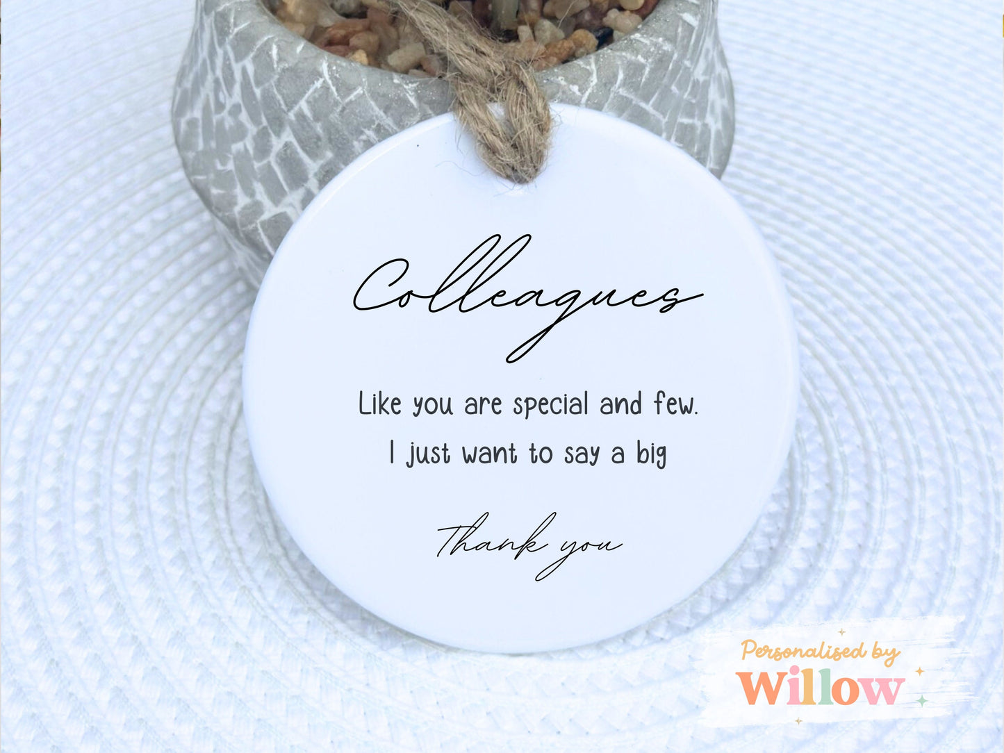 Inspirational Quote Colleague Leaving Gift Ceramic Hanging