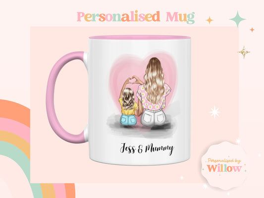 Mum Personalised Mug, Mum Daughter Mug, Mother's Day Gift.