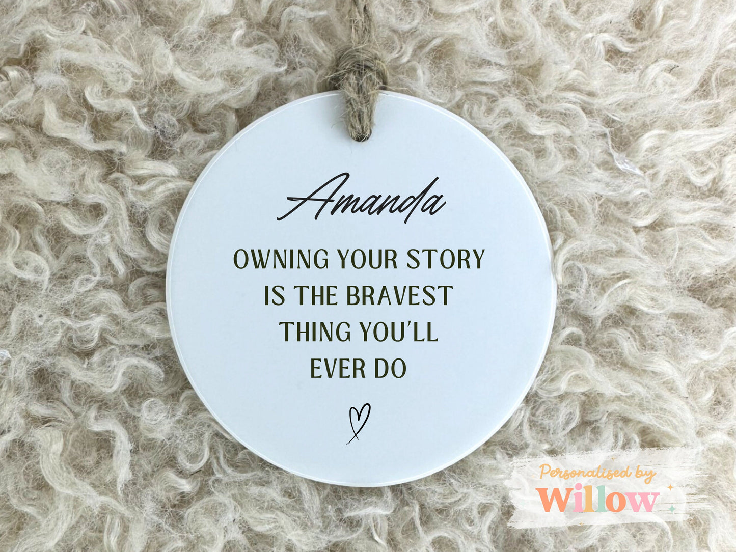 Personalised Ceramic Hanging Appreciation Affirmation Gift