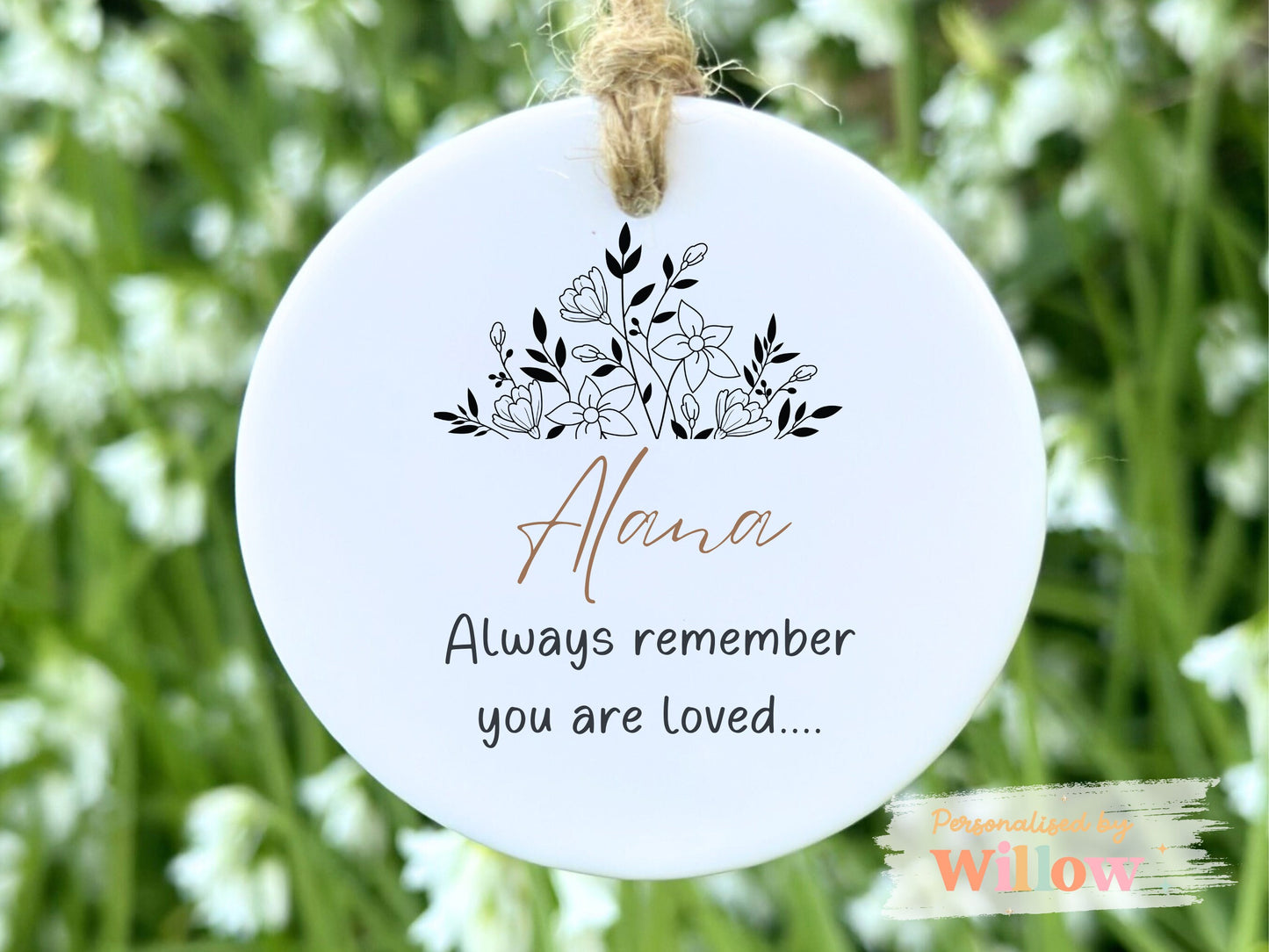 Personalised Daughter Ceramic Ornament Gift, Gift for Mum, Ceramic Ornament.