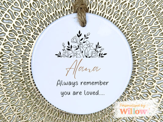 Personalised Daughter Ceramic Ornament Gift, Gift for Mum, Ceramic Ornament.