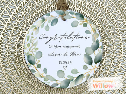 Personalised Congratulations On Your Engagement Ceramic Ornament