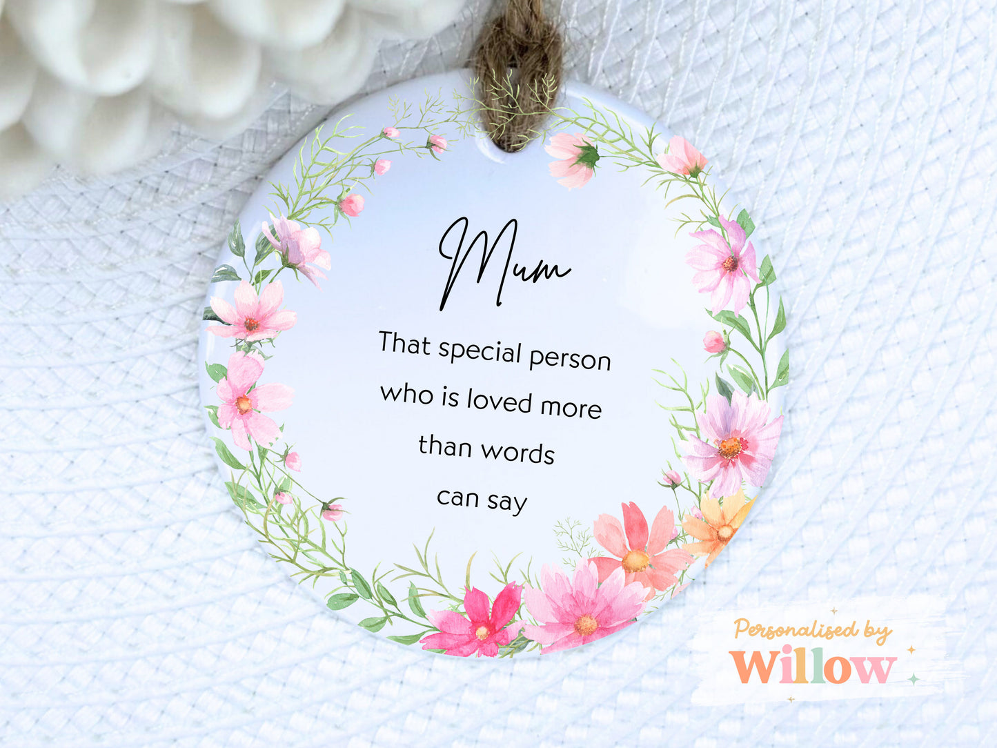 Personalised Mum Gift, Affirmation Mom Gift, Motivational Gift, Ceramic Ornament.