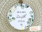 Personalised Mr & Mrs Wedding Day Ceramic Hanging