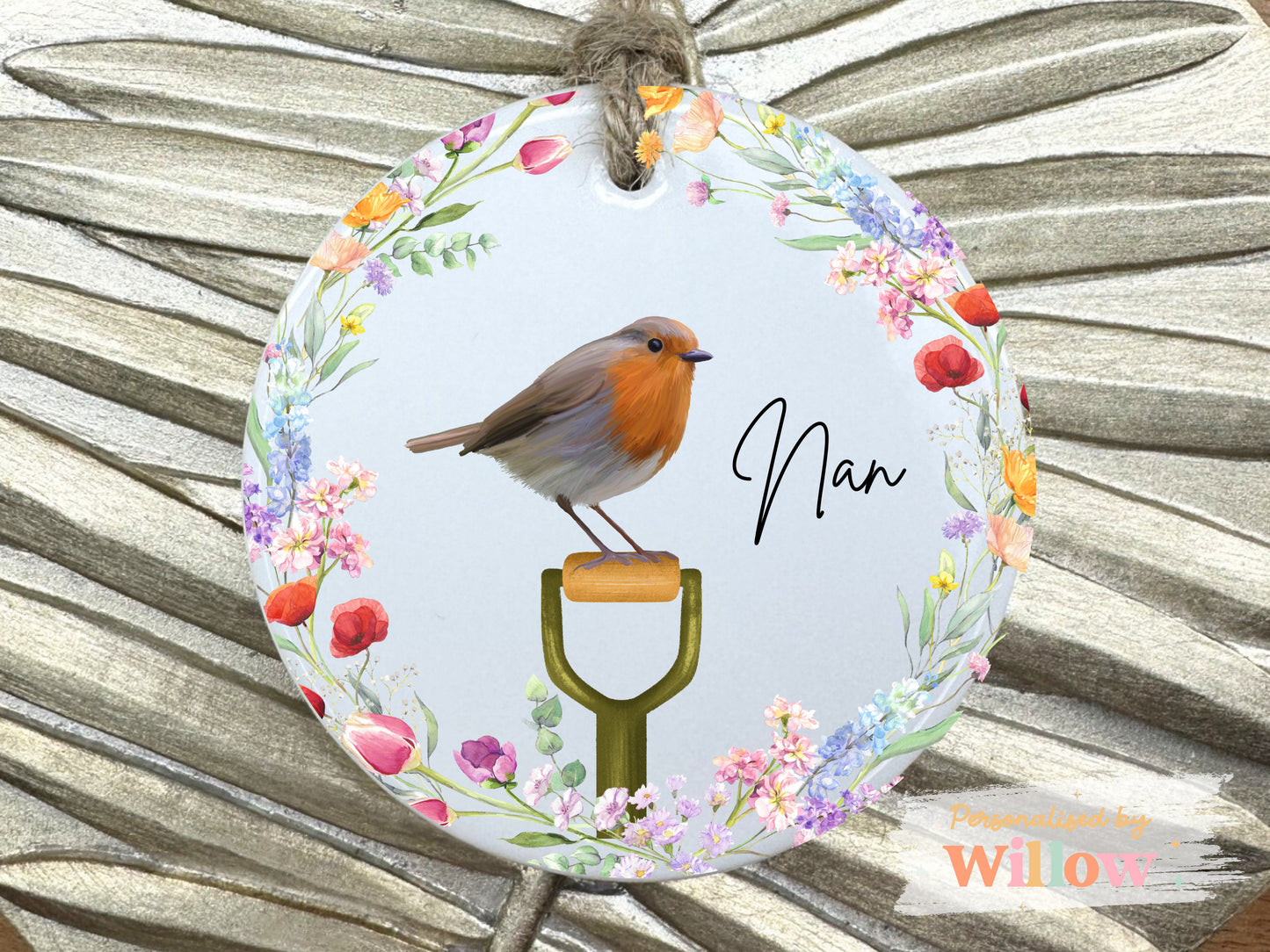 Personalised Robin Nan Gift, Nanny Gift, Thank you Nanny Gift.