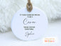 Personalised Carer Thank You Sentimental Gift, Affination Sign, Leaving Gift Ceramic Ornament