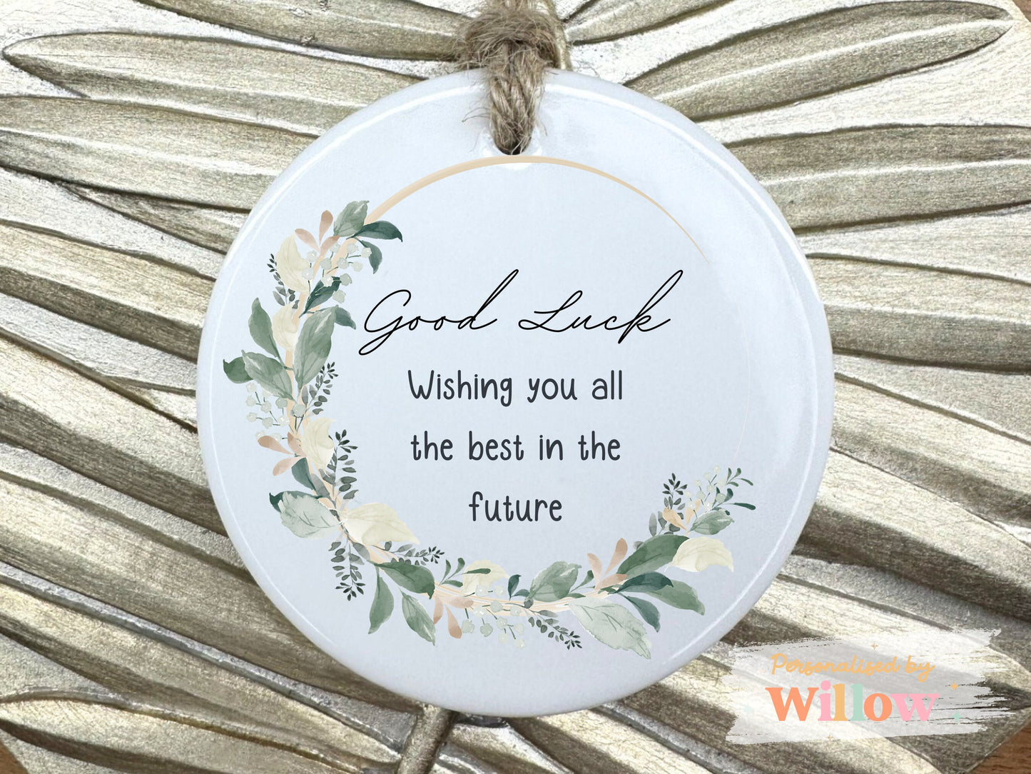 Personalised Good Luck Gift, Good Luck Present, Sentimental Gift, Ceramic Ornament.