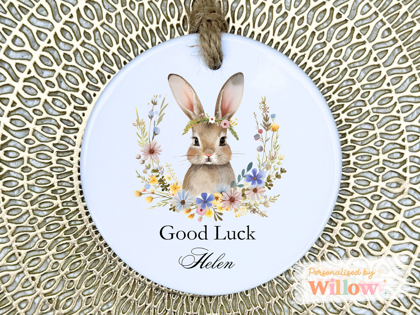 Personalised Good Luck Gift, New Job Gift, Graduation Gift, Leaving Gift, Ceramic Ornament.