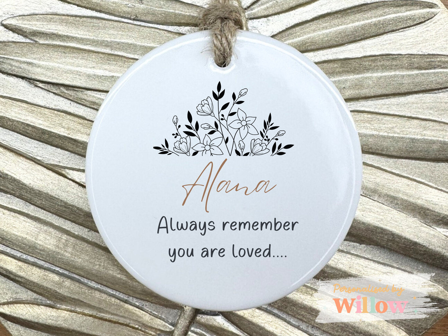 Personalised Daughter Ceramic Ornament Gift, Gift for Mum, Ceramic Ornament.