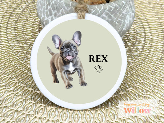 Personalised Pug Dog Gift, Dog Lover Gift, Ceramic Ornament, Pet Loss Gift, Dog Owner Gift, Dog Christmas Gift, Pet Memorial Ornament