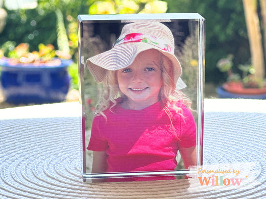 Personalised Free Standing Crystal Photo Block