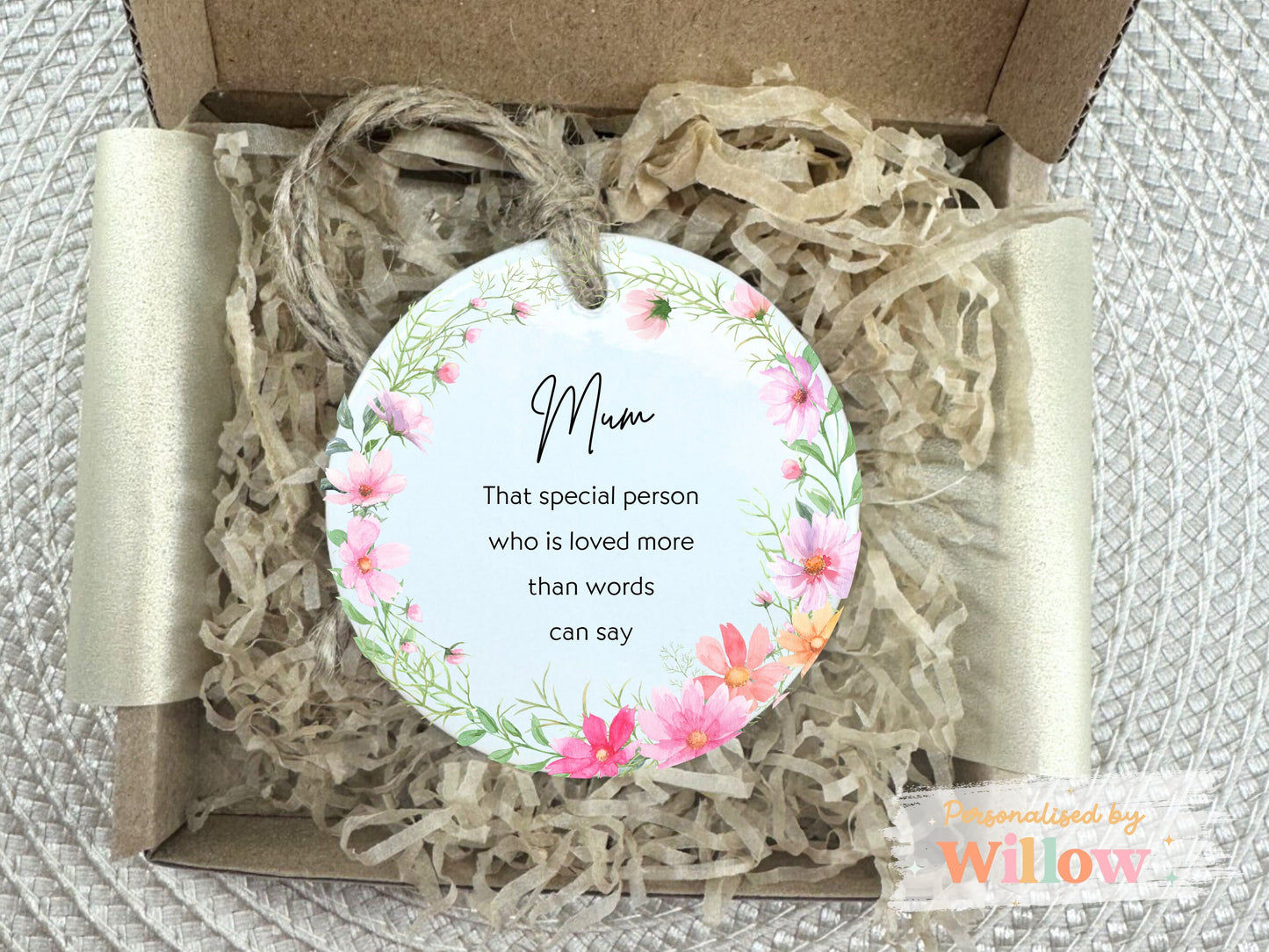 Personalised Mum Gift, Affirmation Mom Gift, Motivational Gift, Ceramic Ornament.