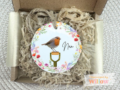 Personalised Robin Nan Gift, Nanny Gift, Thank you Nanny Gift.