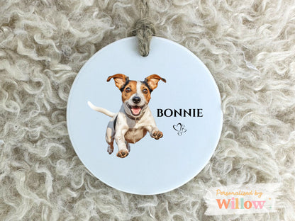 Personalised Breeds Dog Gift, Dog Lover Gift, Ceramic Ornament.