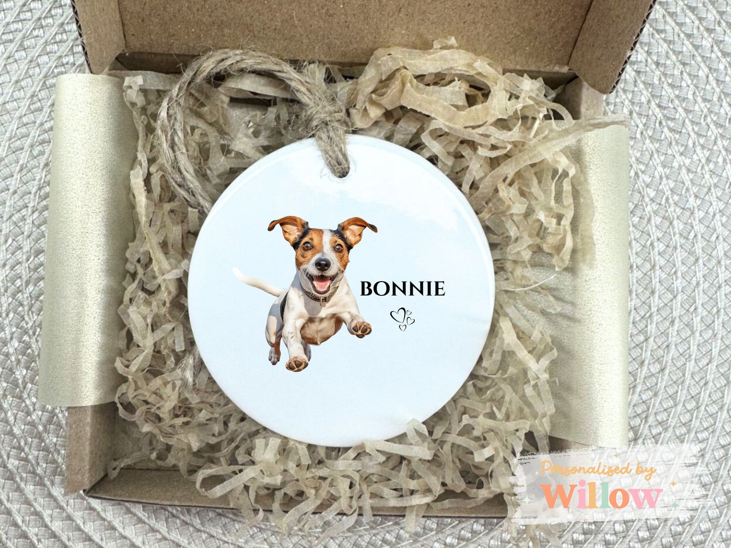 Personalised Breeds Dog Gift, Dog Lover Gift, Ceramic Ornament.