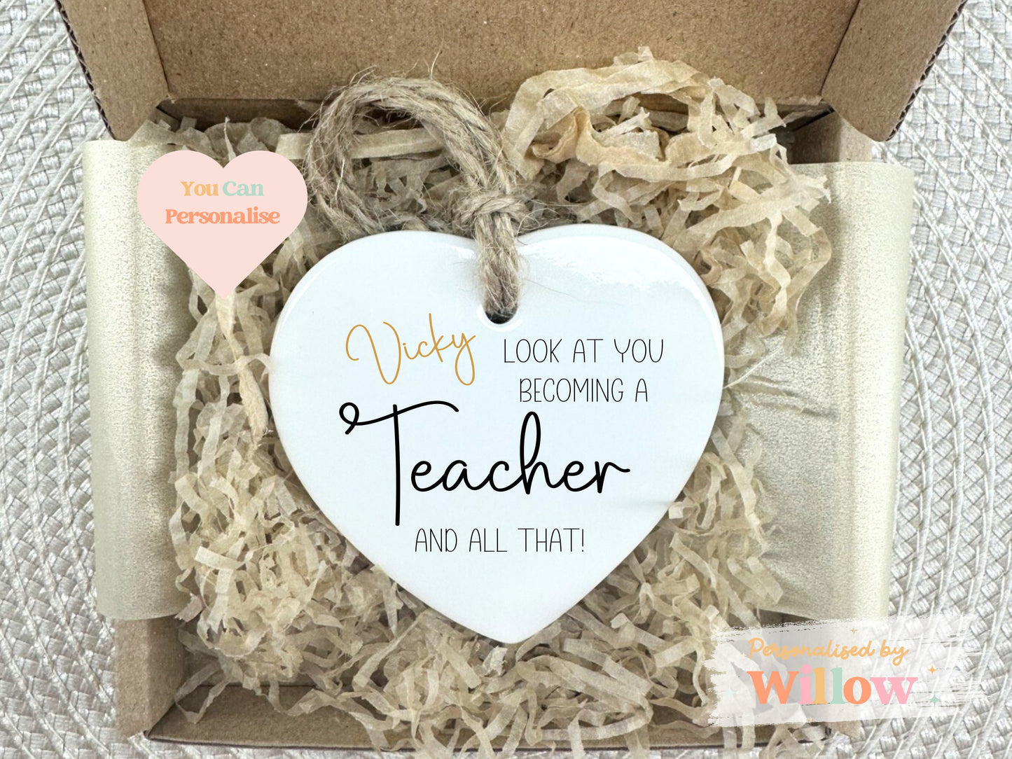 Look At You Becoming A Teacher And All That Gift, Newly Qualified Teacher NQT Ceramic Ornament