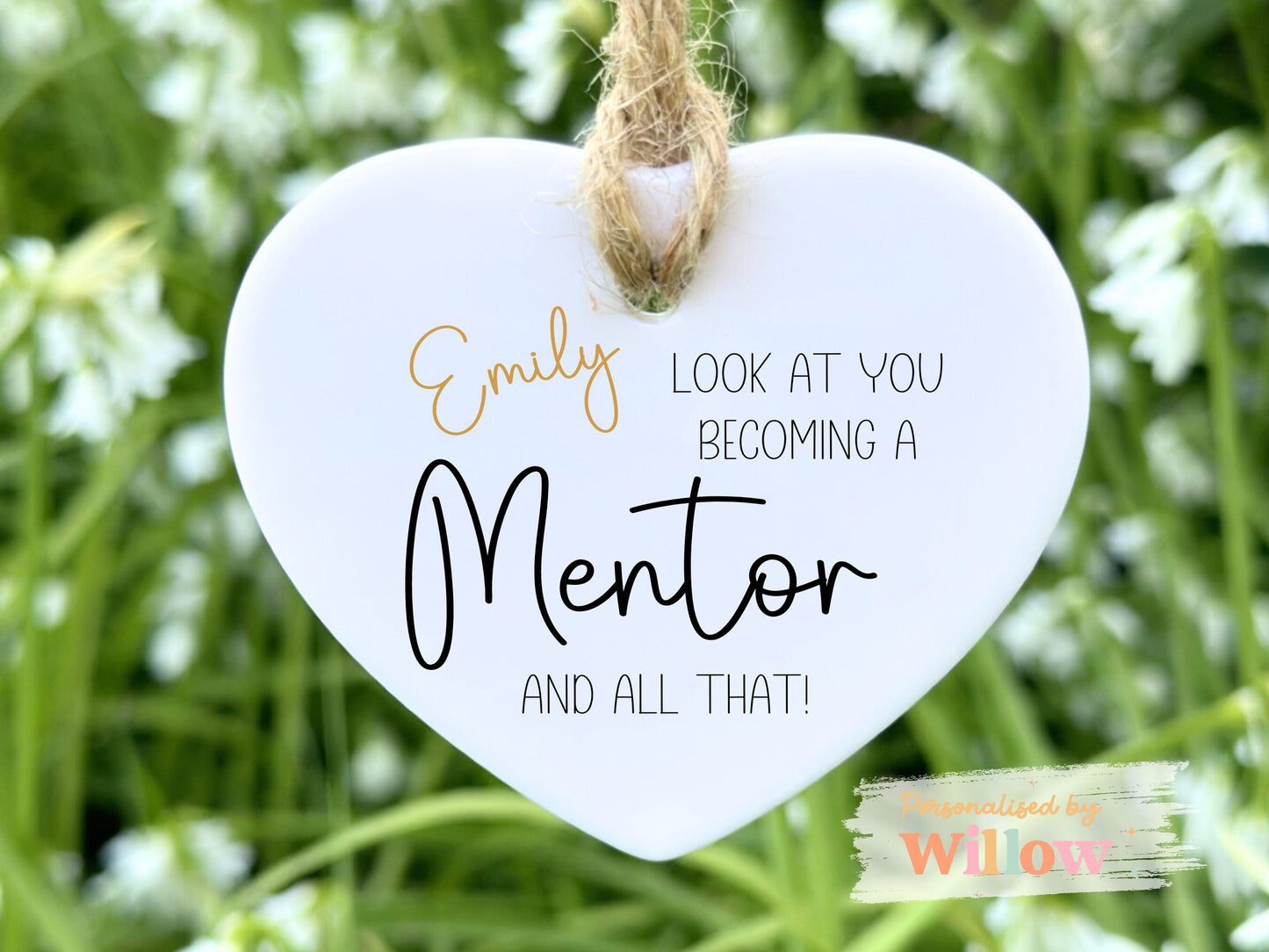 Personalised Mentor Gift, Look At You Becoming A Mentor And All That, Ceramic Ornament