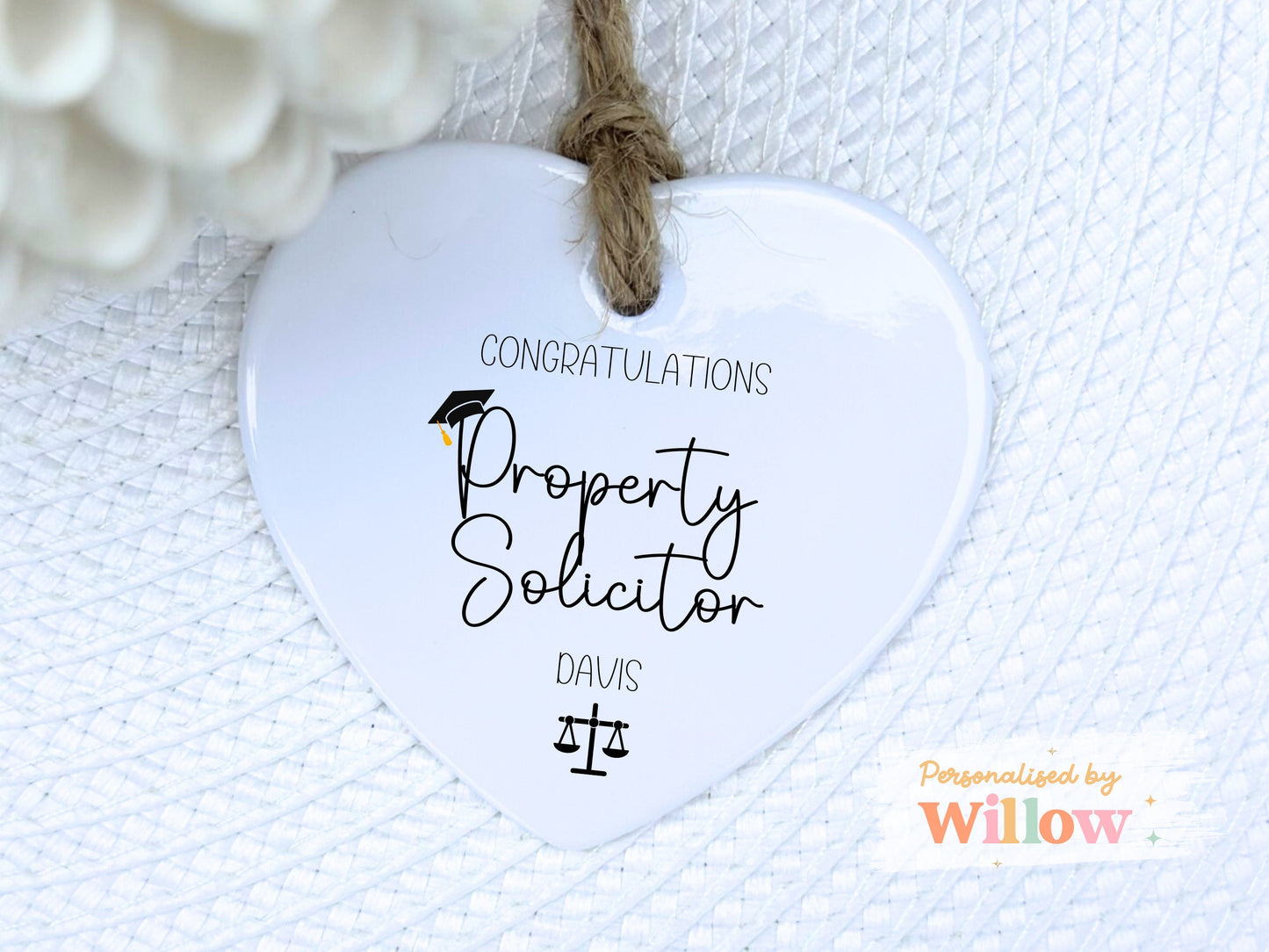 Personalised Property Solicitor, Newly Qualified Solicitor Ceramic Ornament.