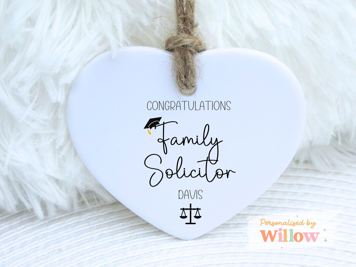 Personalised Family Solicitor, Newly Qualified Solicitor Ceramic Ornament.