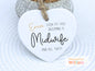 Personalised Congratulations on Becoming a Midwife Gift, Newly Qualified Midwife Ceramic Ornament